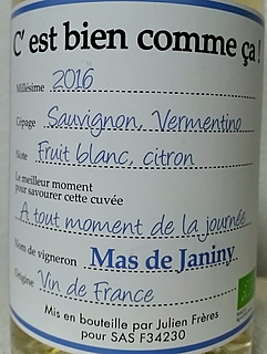 Mas de Janiny C'est bien comme ça! Blanc