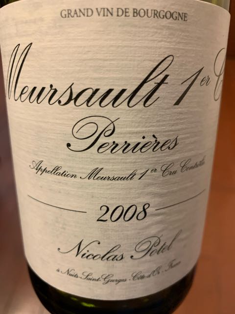 Nicolas Potel Meursault 1er Cru Perrières(ニコラ・ポテル