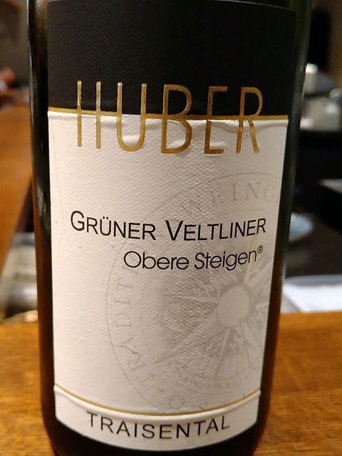 Huber Grüner Veltliner Obere Steigen Traisental(フーバー グリュナー・ヴェルトリナー オベーレ・シュタイン トライゼンタール)