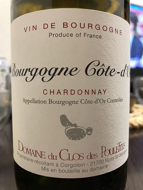 Dom. du Clos des Poulettes Bourgogne Côte d'Or Chardonnay(ドメーヌ・デュ・クロ・デ・プレット ブルゴーニュ コート・ドール シャルドネ)