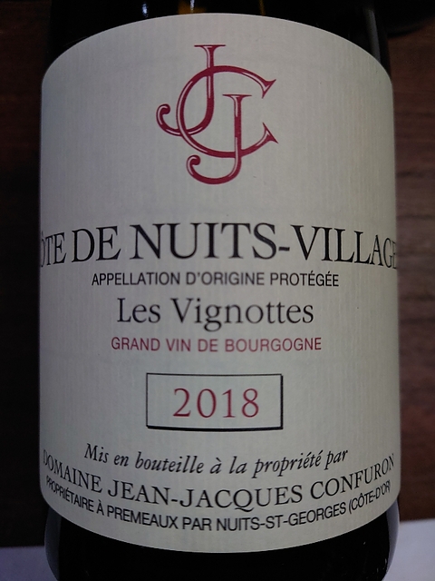 Dom. Jean Jacques Confuron Côte de Nuits Villages Les Vignottes