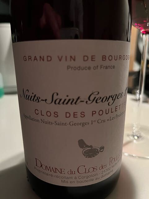 Dom. du Clos des Poulettes Nuits Saint Georges 1er Cru Clos des Poulettes