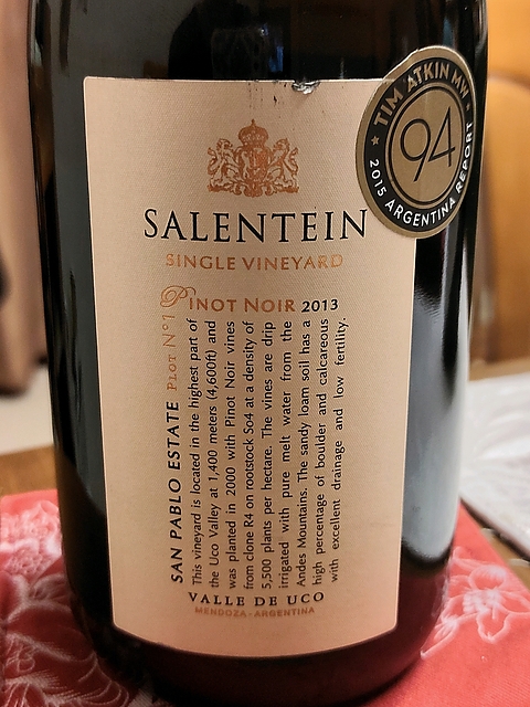 Salentein Single Vineyard Pinot Noir