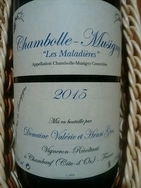 Dom. Valérie et Henri Gros Chambolle Musigny Les Maladières(ドメーヌ・ヴァレリー・エ・アンリ・グロ シャンボール・ミュジニー レ・マラディエール)