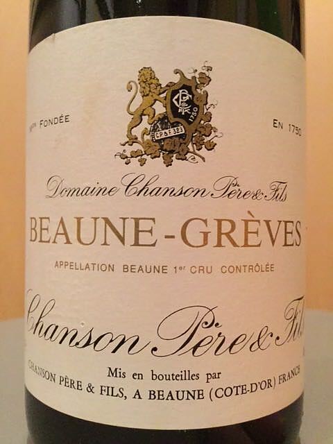 Dom. Chanson Beaune 1er Cru Grèves(ドメーヌ・シャンソン ボーヌ プルミエ・クリュ グレーヴ)