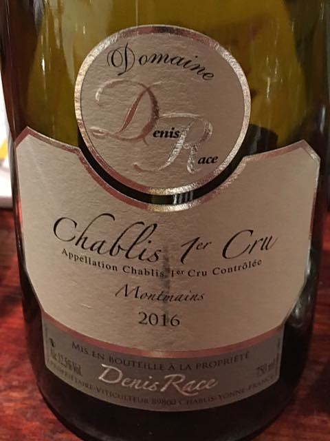 Denis Race Chablis 1er Cru Montmains(ドニ・ラース シャブリ プルミエ・クリュ モンマン)