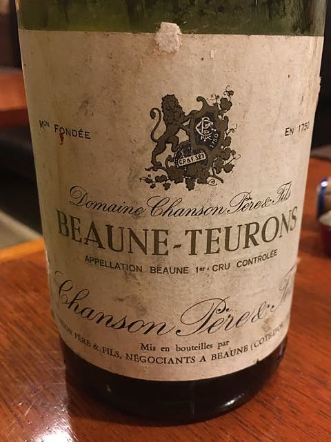 Dom. Chanson Beaune 1er Cru Teurons(ドメーヌ・シャンソン ボーヌ プルミエ・クリュ トゥーロン)