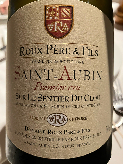 Roux Père & Fils Saint Aubin 1er Cru Sur le Sentier du Clou