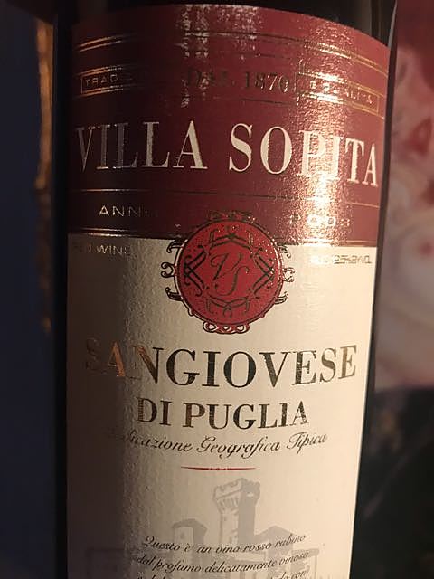 Villa Sopita Sangiovese di Puglia(ヴィッラ・ソピタ サンジョヴェーゼ)