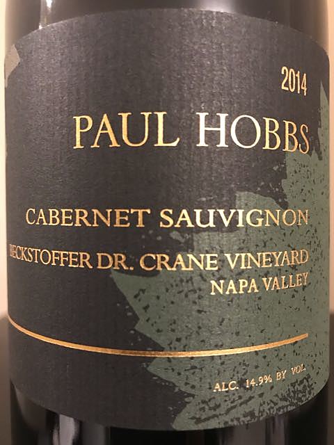Paul Hobbs Cabernet Sauvignon Beckstoffer Dr. Crane Vineyard