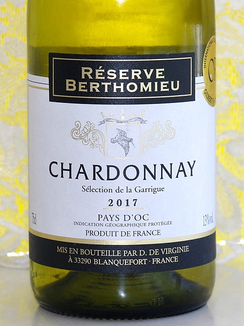 Réserve Berthomieu Chardonnay(レゼルヴ・ベルトミュー シャルドネ)