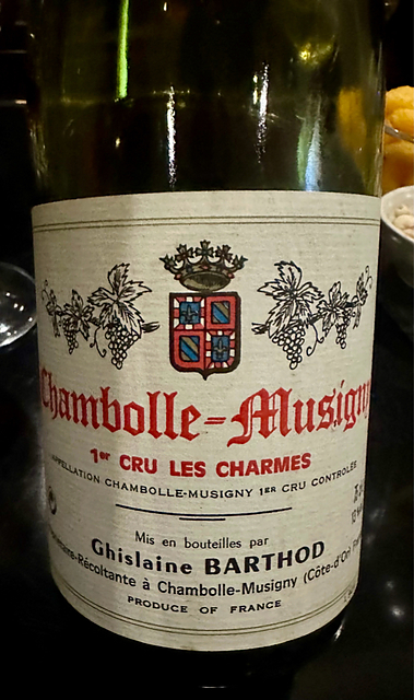 Ghislaine Barthod Chambolle Musigny 1er Cru Les Charmes