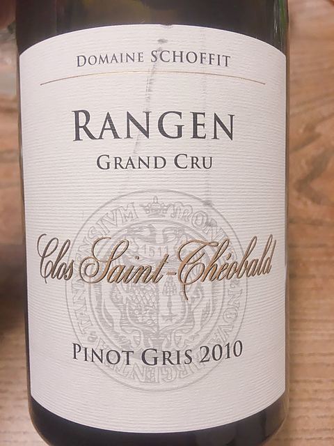 Dom. Schoffit Pinot Gris Grand Cru Rangen Clos Saint Théobald(ドメーヌ・ショフィット ピノ・グリ グラン・クリュ ランゲン クロ・サン・テオバルド)