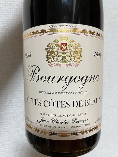 Jean Charles Lecuyer Bourgogne Hautes Côtes de Beaune Rouge