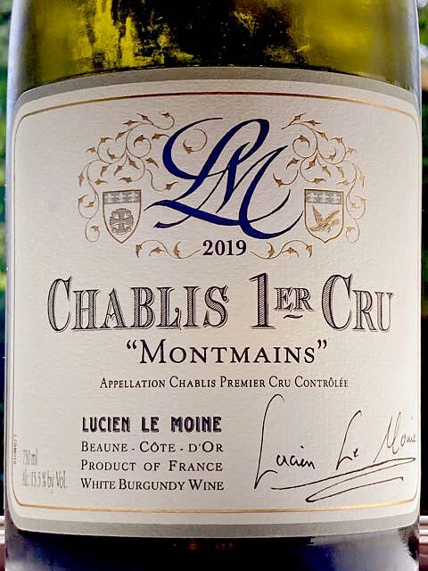 Lucien Le Moine Chablis 1er Cru Montmains(ルシアン・ル・モワンヌ シャブリ プルミエ・クリュ モンマン)