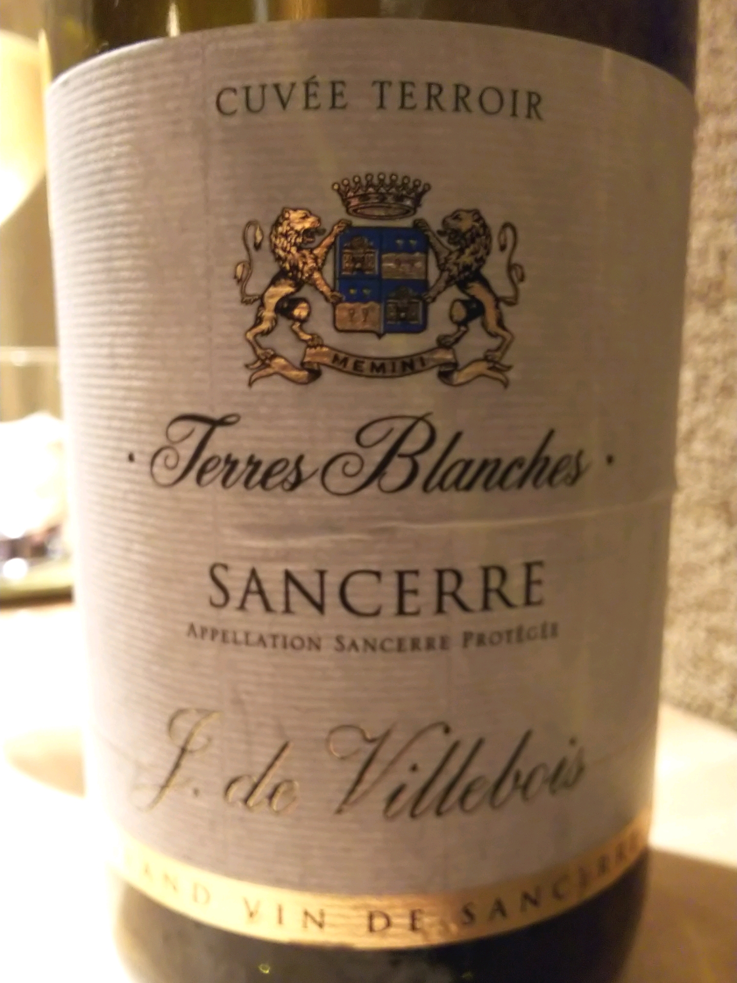 J. de Villebois Sancerre Terres Vinica 無料のワインアプリ