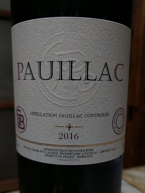 Domaines François Xavier Borie Pauillac(フランソワ・グザヴィエ・ボリー ポイヤック)