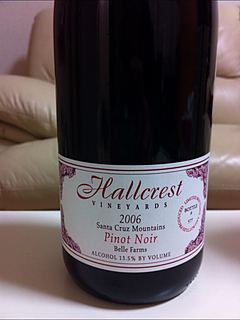 Hallcrest Santa Cruz Mountains Pinot Noir Belle Farms(ホールクレスト サンタ・クルーズ・マウンテン ピノ・ノワール ベル・ファームズ)