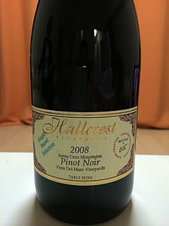 Hallcrest Santa Cruz Mountains Pinot Noir Vista del Mare Vineyards Single Barrel Selection