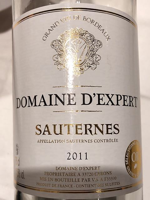 Dom. d'Expert Sauternes(ドメーヌ・デクスペール ソーテルヌ)