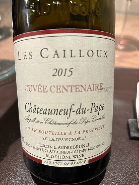 Les Cailloux Châteauneuf du Pape Cuvée Centenaire