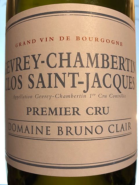 Dom. Bruno Clair Gevrey Chambertin 1er Cru Clos Saint Jacques(ドメーヌ・ブリュノ・クレール ジュヴレ・シャンベルタン プルミエ・クリュ クロ・サン・ジャック)