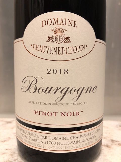 Chauvenet Chopin Bourgogne Pinot Noir(ショーヴネ・ショパン ブルゴーニュ ピノ・ノワール)
