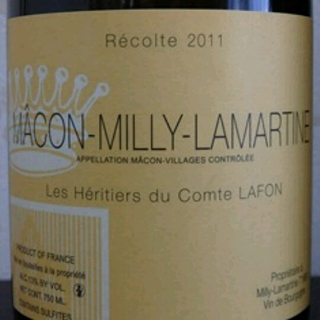 Les Héritiers du Comte Lafon Mâcon Milly Lamartine(レ・ゼリティエール・デュ・コント・ラフォン マコン・ミリー・ラマルティーヌ)