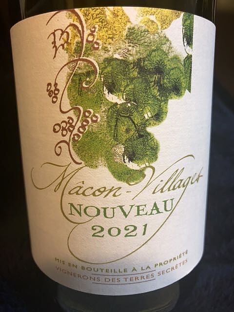 Vignerons des Terres Secrètes Mâcon Villages Nouveau(ヴィニュロン・デ・テール・セクレット マコン・ヴィラージュ ヌーヴォー)