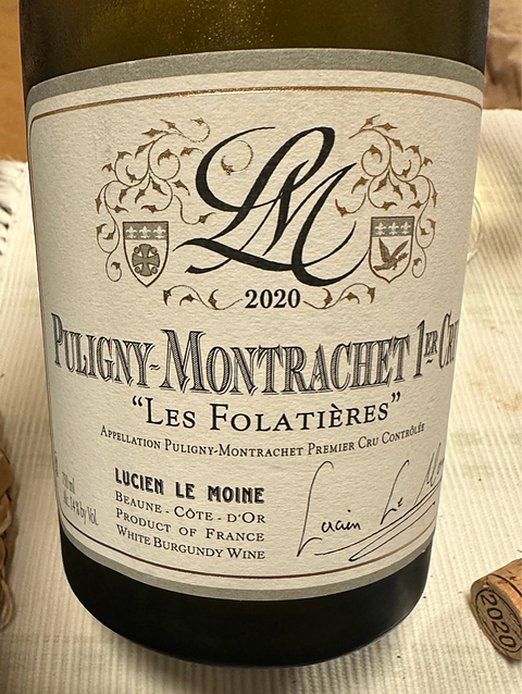 Lucien Le Moine Puligny Montrachet 1er Cru Folatières