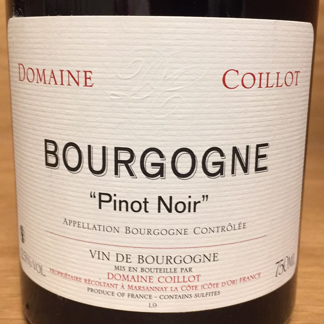 Dom. Coillot Bourgogne Pinot Noir(ドメーヌ・コワイヨ