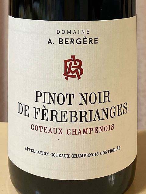 A. Bergère Coteaux Champaneois Pinot Noir de Fèrebrianges
