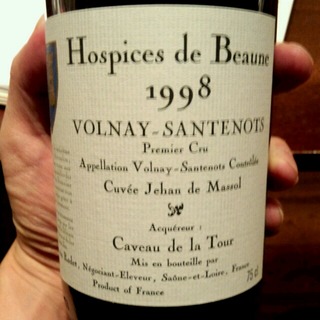 Hospices de Beaune Volnay Santenots 1er Cru Cuvée Jéhan de Massol(オスピス・ド・ボーヌ ヴォルネィ・サントノ プルミエ・クリュ キュヴェ・ジュアン・ド・マソル)