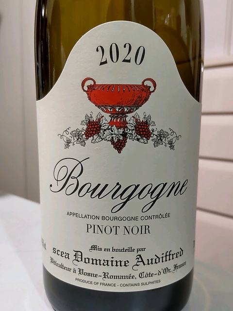 Dom. Audiffred Bourgogne Pinot Noir(ドメーヌ・オーディフレッド ブルゴーニュ ピノ・ノワール)