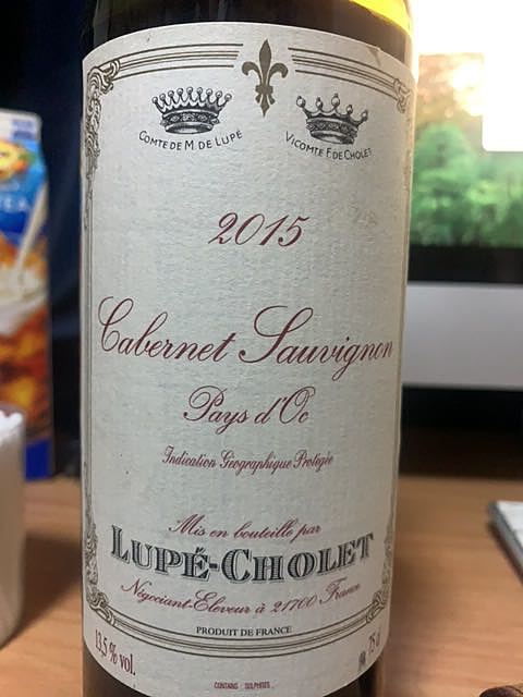 Lupé Cholet Cabernet Sauvignon Pays d'Oc(ルぺ・ショーレ カベルネ・ソーヴィニヨン ペイドック)