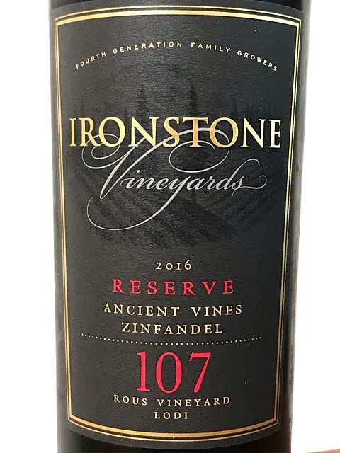 Ironstone Zinfandel Rous Vineyard Reserve(アイアンストーン ジンファンデル ルース・ヴィンヤード リザーヴ)