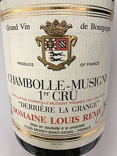 Dom. Louis Remy Chambolle Musigny 1er Cru Derrière La Grange(ドメーヌ・ルイ・レミー シャンボール・ミュジニー プルミエ・クリュ デリエール・ラ・グランジュ)