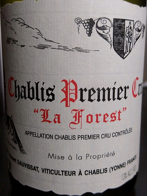 Vincent Dauvissat Chablis 1er Cru La Forest(ヴァンサン・ドーヴィサ シャブリ プルミエ・クリュ ラ・フォレ)