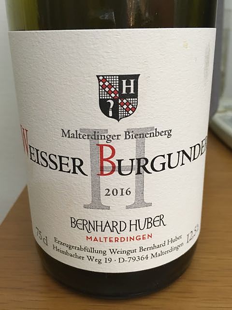 Bernhard Huber Malterdinger Bienenberg Weisser Burgunder H(ベルンハルト・フーバー マルターディンガー・ビーネンベルク ヴァイサー・ブルグンダー)