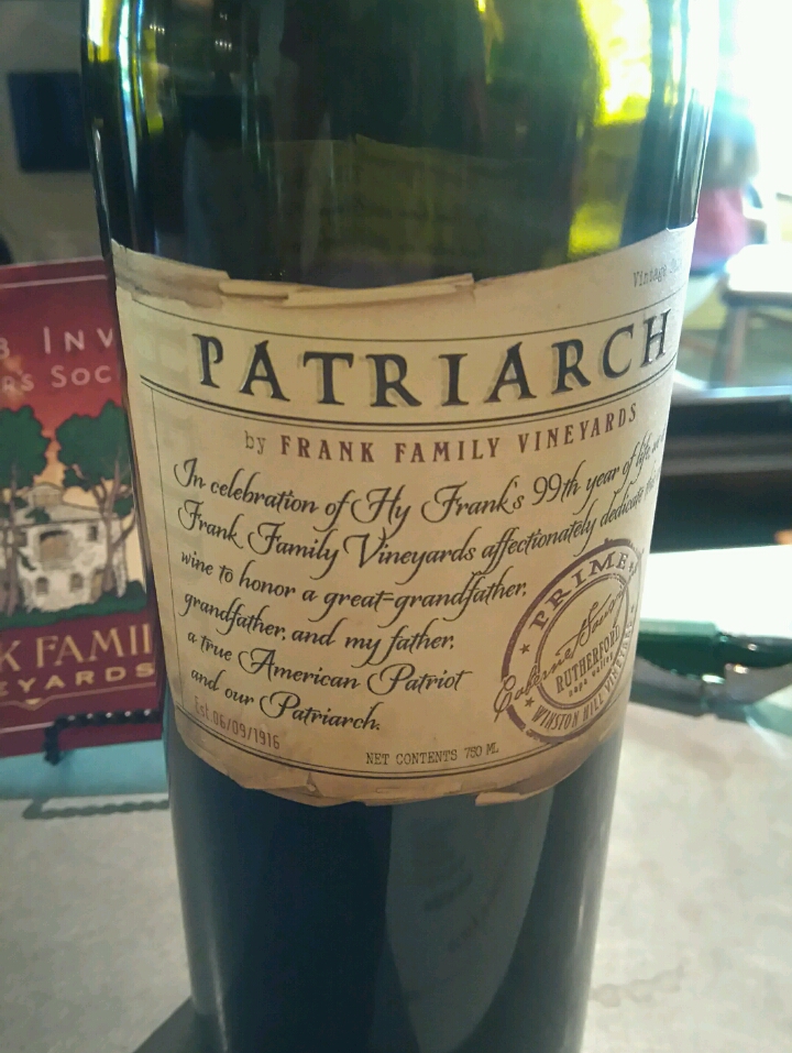 き*よ様 2000円～ PATRIARCHE パトリアッシュ/BELL ベル ワ Patriarche by Frank Family Vineyards(パトリアッシュ | Vinica