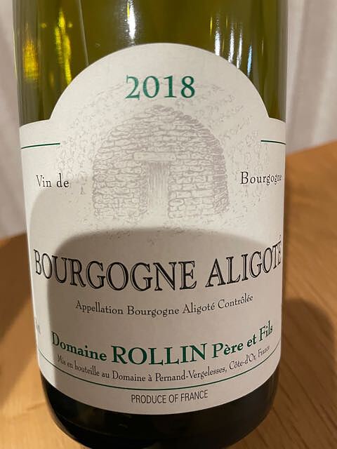 Dom. Rollin Père et Fils Bourgogne Aligoté(ドメーヌ ロラン ペール・エ・フィス ブルゴーニュ アリゴテ)