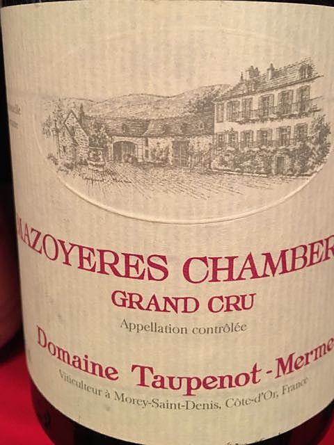 Dom. Taupenot Merme Mazoyères Chambertin Grand Cru(ドメーヌ・トープノ・メルム マゾワイエール・シャンベルタン グラン・クリュ)