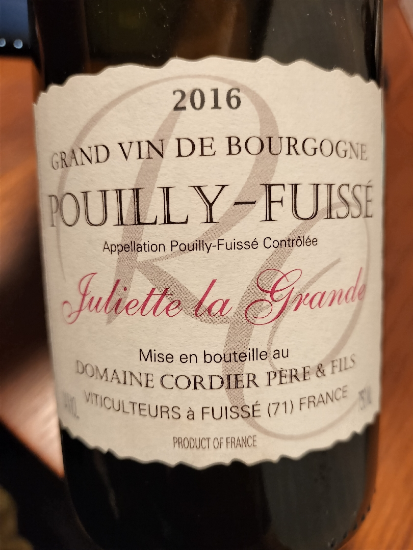 Dom. Cordier Père et Fils Pouilly Fuissé Juliette | Vinica
