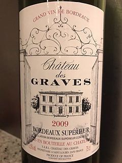 Ch. des Graves Bordeaux Supérieur(シャトー・デ・グラーブ ボルドー・シュペリュール)