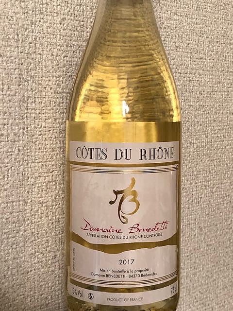 Dom. Benedetti Côtes du Rhône Blanc(ドメーヌ・ベネデッティ コート・デュ・ローヌ ブラン)