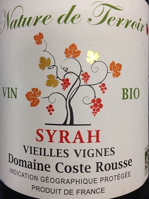 Dom. Coste Rousse Nature de Terroir Syrah Vieilles Vignes(ドメーヌ・コスト・ルース ナチュール・ド・テロワール シラー ヴィエイユ・ヴィーニュ)