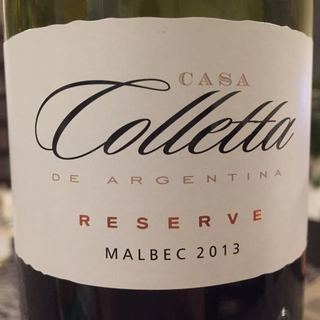 Casa Colletta Malbec Reserve(カーサ・コレッタ マルベック リザーブ)