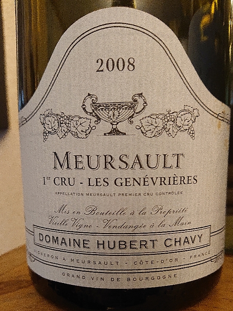 Dom. Hubert Chavy Meursault 1er Cru Les Genevrières(ドメーヌ・ユベール・シャヴィ ムルソー プルミエ・クリュ レ・ジュヌヴリエール)