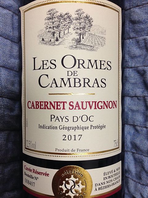 Les Ormes de Cambras Cabernet Sauvignon(シャトー・レ・ゾルム・ド・カンブラス カベルネ・ソーヴィニヨン)