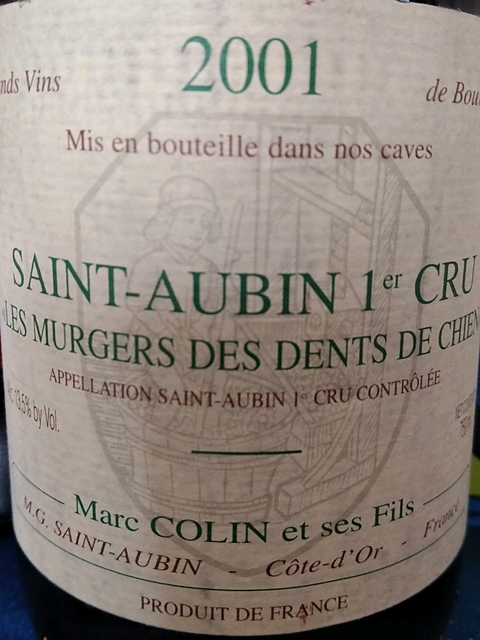 Marc Colin et ses Fils Saint Aubin 1er Cru Les Murgers des Dents de Chien